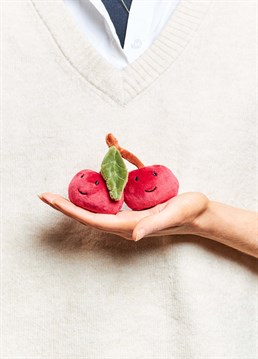 <ul>    <li>The cherry on top of your collection</li>    <li>Sweet as pie!</li>    <li>Irresistibly soft and squishy</li>    <li>Suitable from birth</li>    <li>Dimensions: 9cm high, 10cm wide</li></ul><p>The Fabulous Fruit Cherry by Jellycat is the perfect petite plushie. These fruity twins come as a package deal, hand-picked straight from the tree and complete with stalk and leaf. It&rsquo;s so unbelievably fluffy and can fit snuggly in your hand. This plush toy is suitable for new borns and a great, unique gift for all ages. Its small size makes it a great ornament or on the go companion!</p>